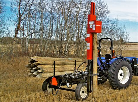 tractor mounted post driver rental